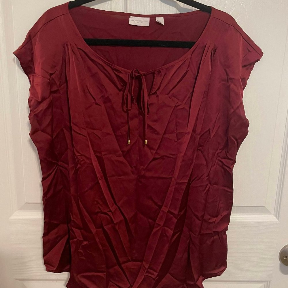 Dark Red Blouse